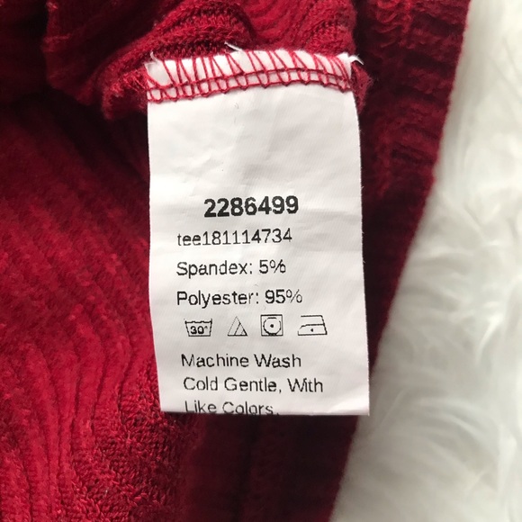 SHEIN Burgundy Red Turtleneck Sweater - Picture 6 of 6